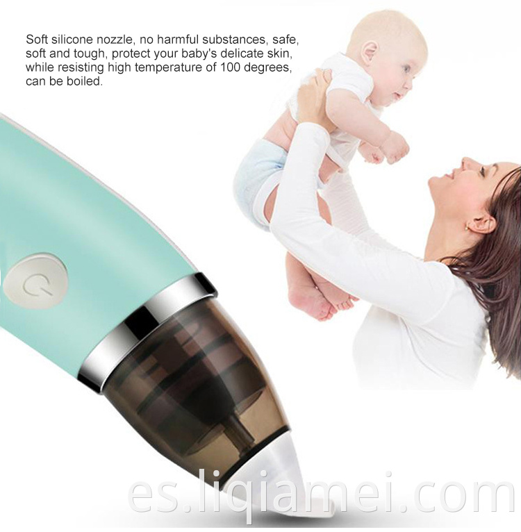 Aspirador nasal de etiqueta privada Aspirador nasal Succión para bebés Succión de nariz eléctrica para bebés USB 3-6 horas 2000 mA